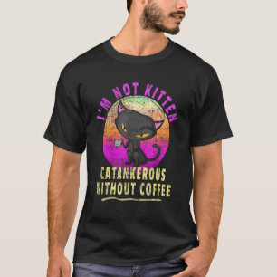 T-shirt Tasse de café de chat de pun retro hilarant