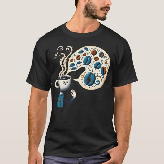 T-shirt Tasse de café originale Headee Artistic Fun (Devant)