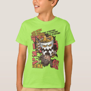 T-shirt Tasse de monstre de nouilles Ramen attrapant une f
