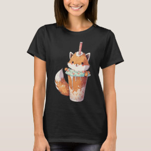 T-shirt Tasse de thé aux perles de renard kawaii Amoureux