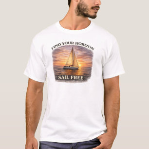 T-shirt Tasse de voile de coucher de soleil Voile Libre Oc
