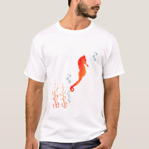 T-shirt Tasse Hippocampe Aquarelle – Joli animal océanique