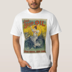 T-shirt Tasse Just Stop Oil Plus de Vélos Moins de Voiture