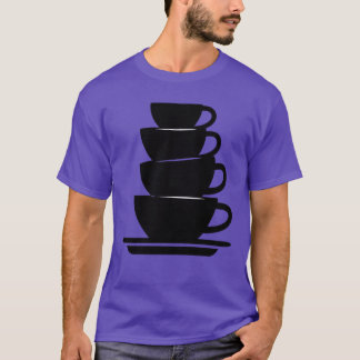 T-shirt tasses à café amateurs de café tasses à café empil