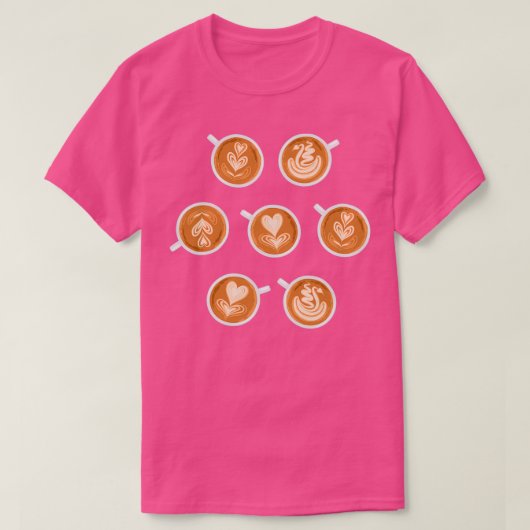 T-shirt Tasses à café sur turquoise (Design devant)