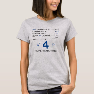 T-shirt Tasses de café restantes Drôle Programmeur Codage