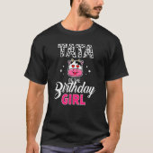 T-shirt Tata of the Birthday Pour Girl Cow Farm Anniversai (Devant)