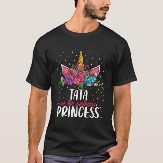 T-shirt Tata Of The Princess Unicorn Bday Py (Devant)