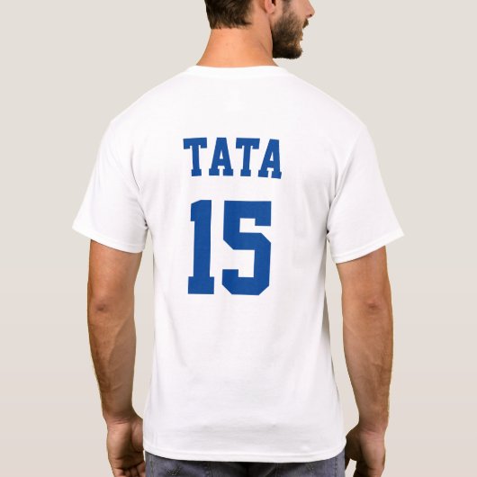 T-shirt Tata Serbe Papa Blue Jersey Numéro 15 (Dos)