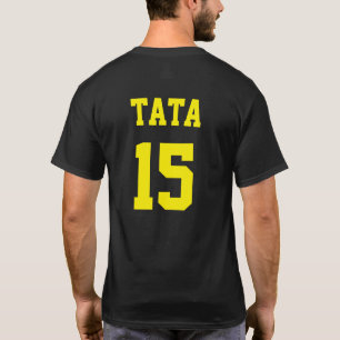 T-shirt Tata Serbe Papa Jaune Jersey Numéro 15