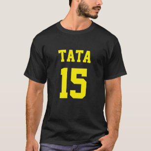 T-shirt Tata Serbe Papa Jaune Jersey Numéro 15