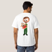 T-shirt Tata Voli Bebu (le papa aime le bébé) Bela (blanc) (Dos entier)