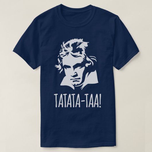 T-shirt Tatatataa Funny Ludwig van Beethoven 5e Symphonie (Design devant)