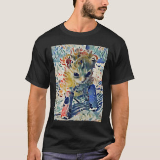 T-shirt Tater Tot Cat peinture inspirée de Matisse
