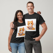 T-shirt Tater tot chat - orange tabby chat jouer dans un b (Unisexe)