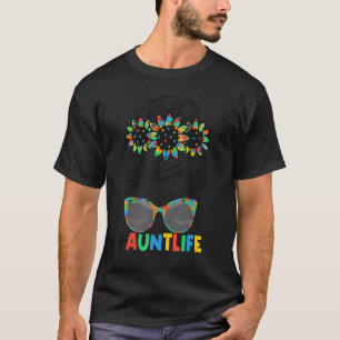 T-shirt Tatie Autisme Chignon En Désordre Vie de Tatie de
