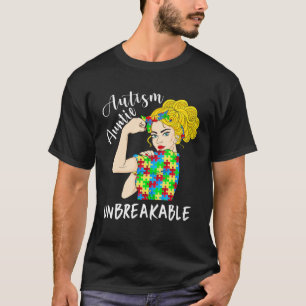 T-shirt Tatie Autisme Femme Inébranlable Forte Accepte Com
