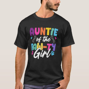 T-shirt Tatie de la fille de la Paw-ty Fête d'anniversaire