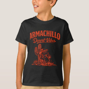 T-shirt Tatou cow-boy drôle cactus désert décontracté