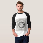 T-shirt tatouage abstrait gris céleste dragon (Devant entier)