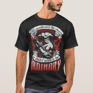 T-shirt Tatouage Artiste Cadeau Tatoué Tatoué Crâne Encre