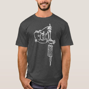 T-shirt Tatouage Artiste Tatouage Arme À Feu Dessiné