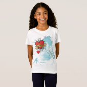 T-Shirt Tatouage cardiaque de hockey pour filles (Devant entier)