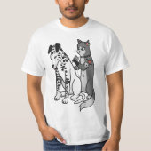 T-shirt Tatouage Chat Enked Dalmatie Cartoon Drôle Graphiq (Devant)