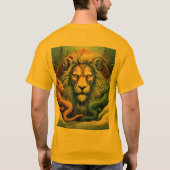 T-shirt tatouage concevoir un lion et le dragon sur la nei (Dos)