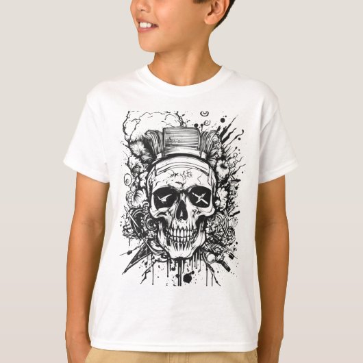 T-shirt tatouage crâne (Devant)