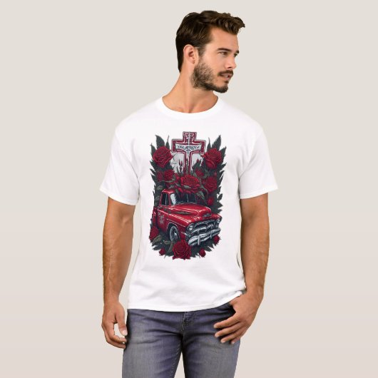 T-shirt Tatouage croix gothique 6 (Devant entier)
