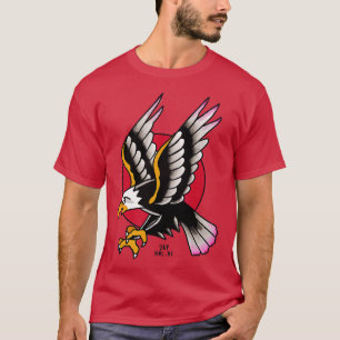 T-shirt tatouage d'aigle traditionnel