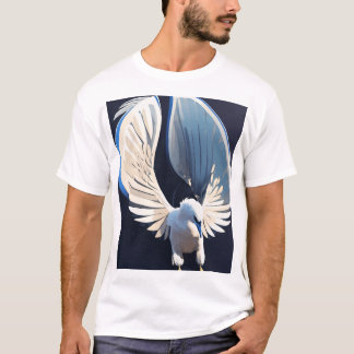 T-shirt Tatouage de colombe Freedom Rising | Noir & Blanc