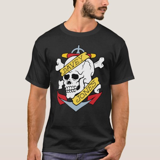 T-shirt Tatouage de Davey Jones (Devant)