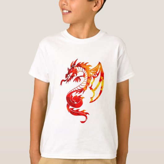 T-shirt Tatouage de dragon de feu rouge (Devant)