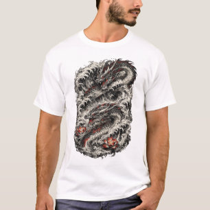 T-Shirt Tatouage de Dragon Japonais Irezu Tradit