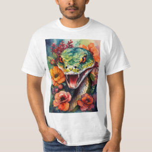 T-shirt Tatouage de la tête de serpent couleur Conception