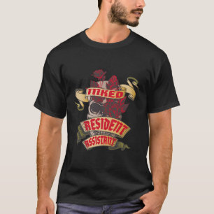 T-shirt Tatouage de l'adjoint résident au crâne encré et a