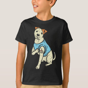 T-shirt Tatouage de maman d'amour de Pitbull propriétaire