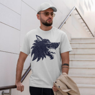 T-shirt Tatouage de tête de loup