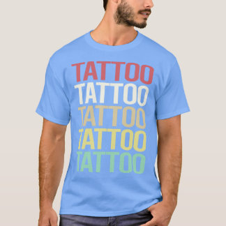 T-shirt Tatouage de texte coloré