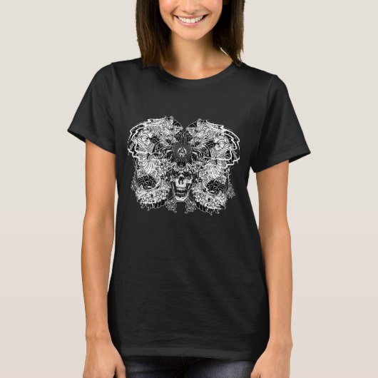 T-shirt Tatouage du crâne japonais (Devant)