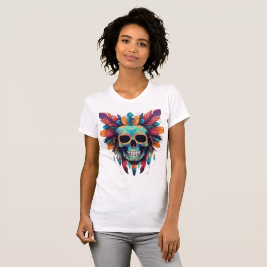T-shirt Tatouage en ligne amérindien (Devant entier)