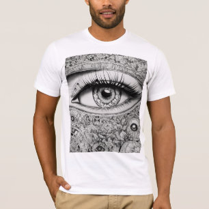T-shirt tatouage en tatouage noir à l'oeil d'Anime