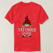 T-shirt Tatouage Gnome Buffalo Plaid Matching Famille Chri (Design devant)