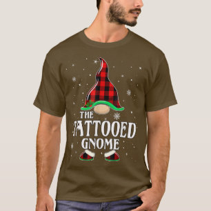 T-shirt Tatouage Gnome Buffalo Plaid Matching Famille Chri