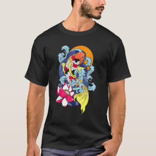 T-shirt Tatouage Japonais Cool Poisson Koi Jinli Japon Car