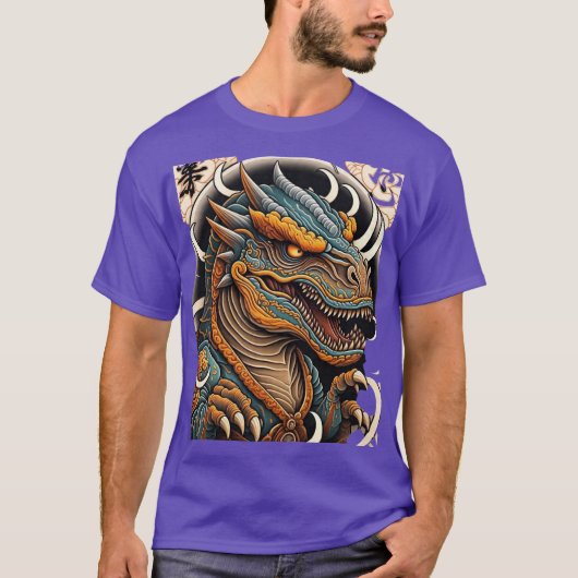 T-shirt tatouage japonais Dinosaur (Devant)