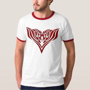 T-shirt Tatouage néo-tribal d'oiseau à ailes rouges
