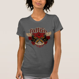 T-shirt Tatouage Old School Sous Culture Roses Poings